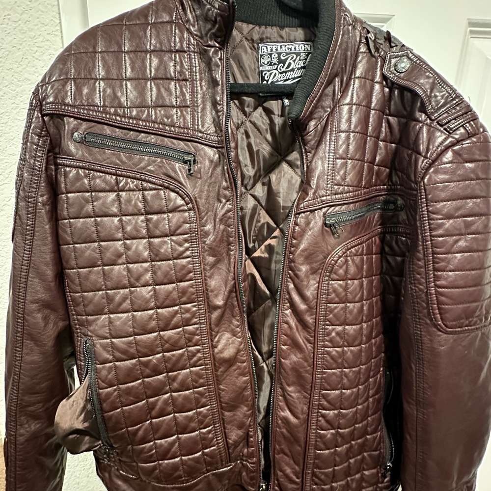 2xl Affliction pleather jacket!